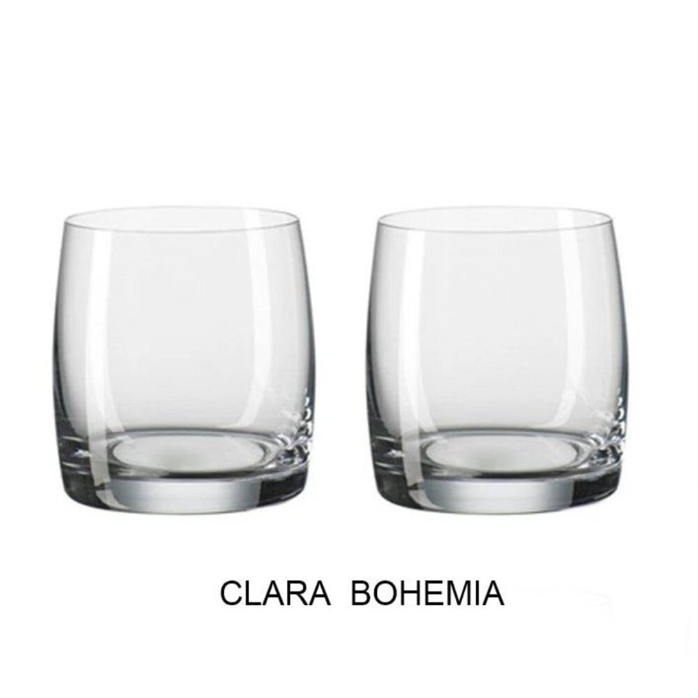 2pc Bohemia Cristal Clara Tumbler